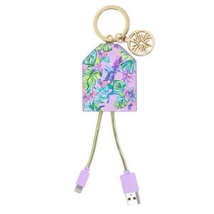 Lilly Pulitzer Purple Floral Charging Tag
